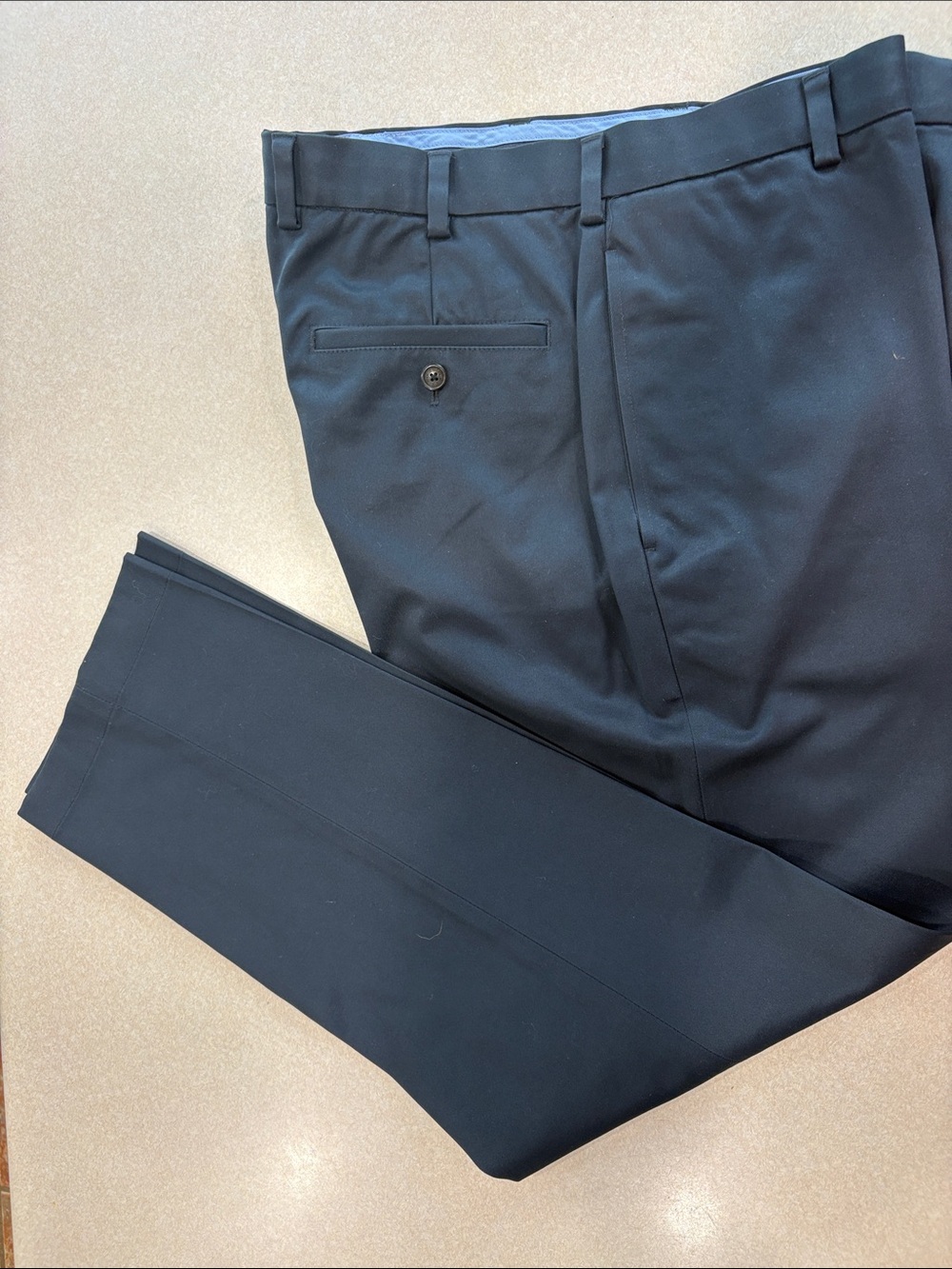Brooks Brothers Black Men's Chino Pants - Flat Front Trousers